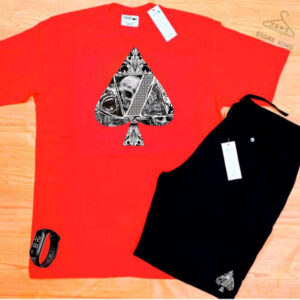 Conjunto Camiseta  Bermuda Tactel  Kit Estampa ESPADILHA Academia e Caminhada +RELOGIO