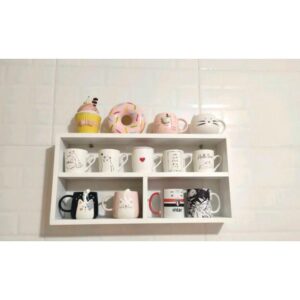 Nicho Para Banheiro Retangular Com Divisória Suporte Invisível 100% MDF Branco