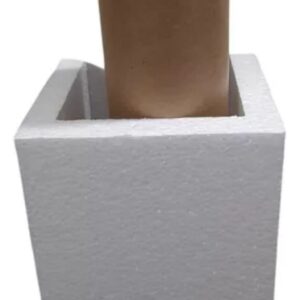 Moldura Shaft Isopor para Esconder Cano 100 mm Interno Kit com 2 metros