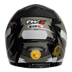 Capacete Fw3 Gtx Fox Grafite Cinza Com Óculos Interno
