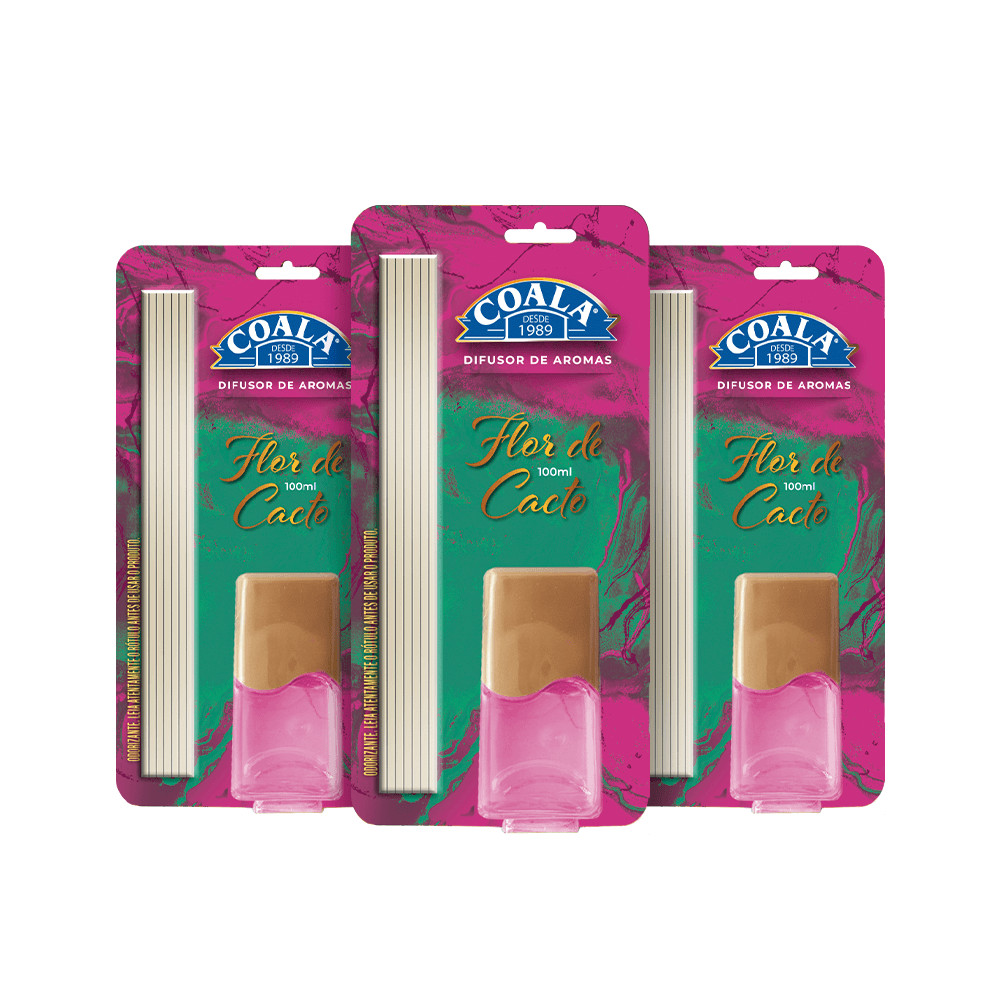 Kit 3 Difusores Coala - Flor de Cacto