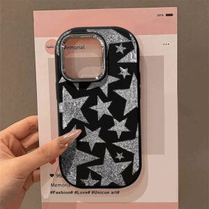 Capinha Capa de Silicone Padrão de estrela Anti queda e Macia para Samsung A05 A15 A20 A22 A25 A32 A33 A35 A50 A52 A72
