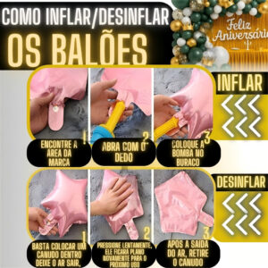 Kit 117 Pcs Balão Feliz Aniversario Cortinas Toalha Bexigas Festa Decoração Enfeite Happy Birthday