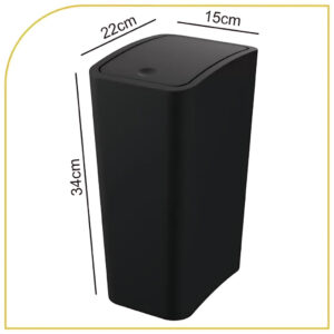 Lixeira Cesto de Lixo Banheiro Cozinha Tampa Click 8 Litros Astra