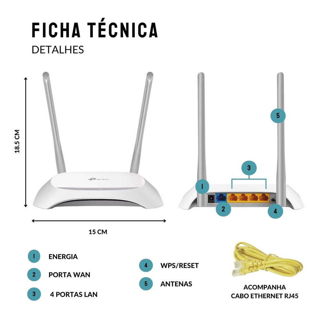Roteador Tp-link Wireless 300mbps Tl-wr 840n Versao 6.0-conexão rápida e estável