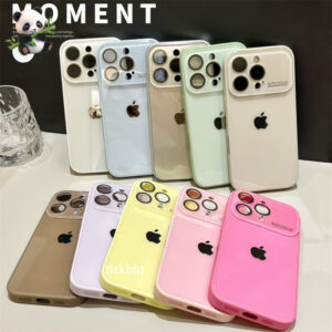 Capa De Vidro De Gelo Suave Para iPhone 16 15 14 13 12 17 Pro Max Protetora Traseira Antiderrapante E Anti-Queda