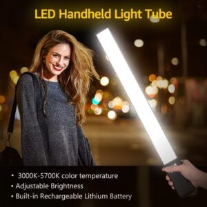 Luz Bastão ajustável fotográfico portátil 3200K-5500K da suficiência do diodo emissor de luz YIHAN