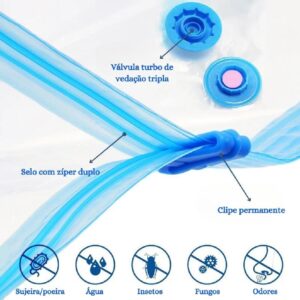 Kit 10 Sacos À Vácuo Organizador Roupas Vacuum Bag 40x50cm