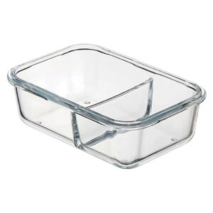 Marmita de Vidro Hermética 1000ml com ou sem Divisórias – Tampa com Trava – Cor Aleatória