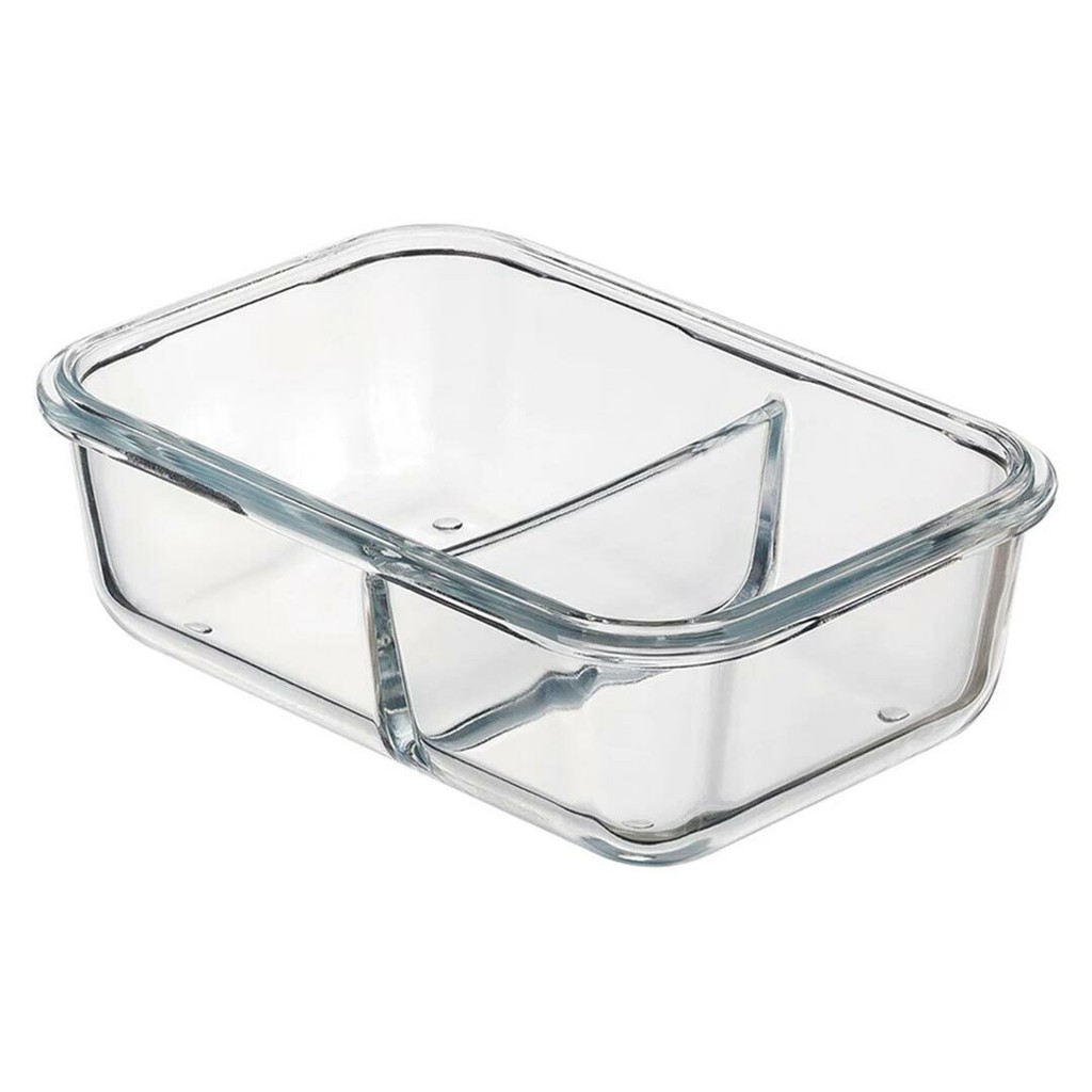 Marmita de Vidro Hermética 1000ml com ou sem Divisórias – Tampa com Trava – Cor Aleatória