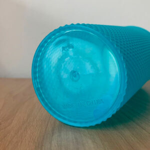 Copo Com Canudo E Tampa Cravejado Trasparente 1100ML – Varias Cores