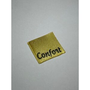 Pacote com 50 Unidades Etiqueta Confort Lingerie Brilhante Dourada Artigos Armarinho