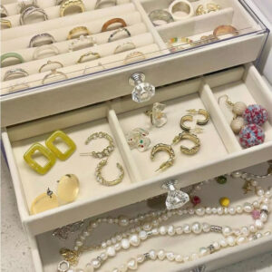 Porta Joia Acrílico 3 Camadas Brinco Anel Compartimento