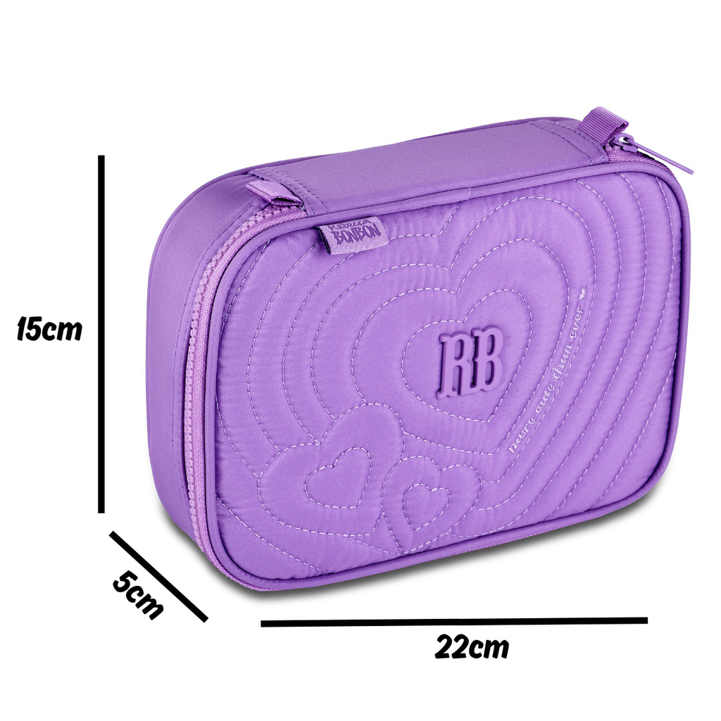 Estojo Infantil Com 01 Bolso Feminino Rebecca Bonbon Coraçâo - Clio Style