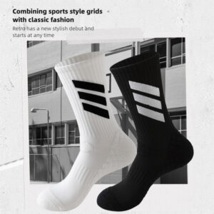 Meias de basquete engrossadas fundo de toalha antiderrapante meias de tubo médio de alto valor ao ar livre Fitness corre