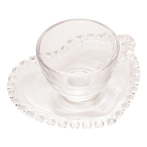 Conjunto de 4 Xícaras e Pires em Formato de Coração – Lyor | Café com Charme e Amor na Sua Mesa Posta