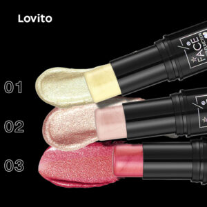 Lovito Saturação Casual De Cor Lisa, Sem Diferença, Blush Multifuncional À Prova De Água Para Mulheres LCS09102