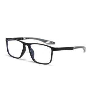 Óculos esportivos ultra leves TR90 com proteção contra luz azul e design antiderrapante para basquete e futebol.