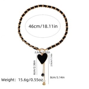 Elegante Boêmio Moda Preto Veludo Pano Borboleta Coração Colar Borla Pingente Perfeito Para Festa Diária Usar Acessórios