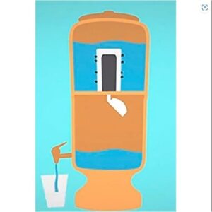 FILTRO DE BARRO ARTESANAL 10 LITROS TOTAIS (5L+5L) COMPLETO COM VELA E BOIA