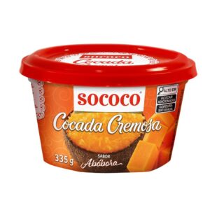 Pack 2un Cocada Doce Cremosa de Coco com Abóbora e Coco com Abacaxi Sococo 335g