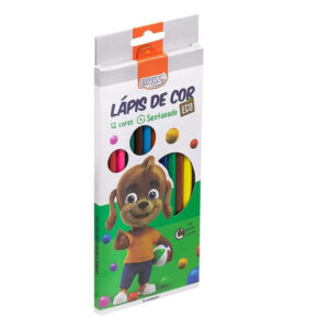 Kit com 18 Caixas Lápis De Cores com 12 Cores – BRW