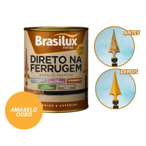 Tinta Esmalte Direto Na Ferrugem Resistente 3,6 Litross Brasilux