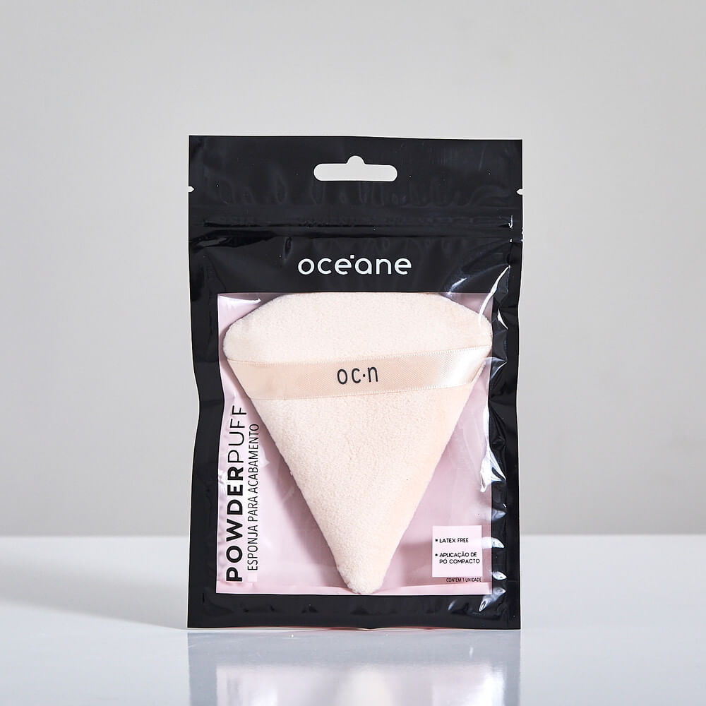 Kit Esponja de Maquiagem para Pó Cotton Puff + Esponja Powder Puff (2 Produtos)