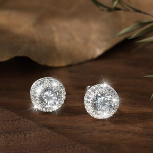 Brincos Prata 925 Zircônias Cravejado Redonda Coracao Orelha Ponto De Luz –  Elegantes Festa Delicados Presente