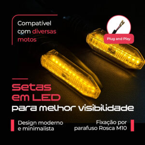 Kit 4 Piscas Seta Twister Titan Fan 125-150 Xre Cb 300 Bros