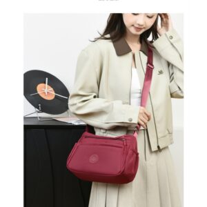 Bolsa Feminina Transversal De Ombro Impermeável Nylon 5 Compartimentos Multiuso Casual Passeio 735 Boscol