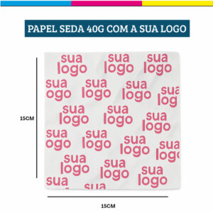 Papel Manteiga 15X15cm Personalizado com a sua logo
