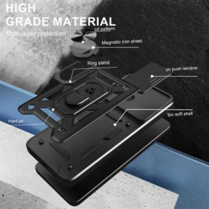 For Motorola G56 G86 G15 G35 G55 G75 G85 G24 G34 G54 G84 G13 G53 G73 Shockproof Matel Ring Armor Phone Case Magnetic Sta