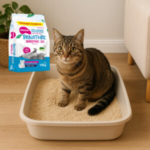 Kit 2 Areia Sanitária De Mandioca Grãos Finos Para Gatos Biodegradável Wisecat 4kg