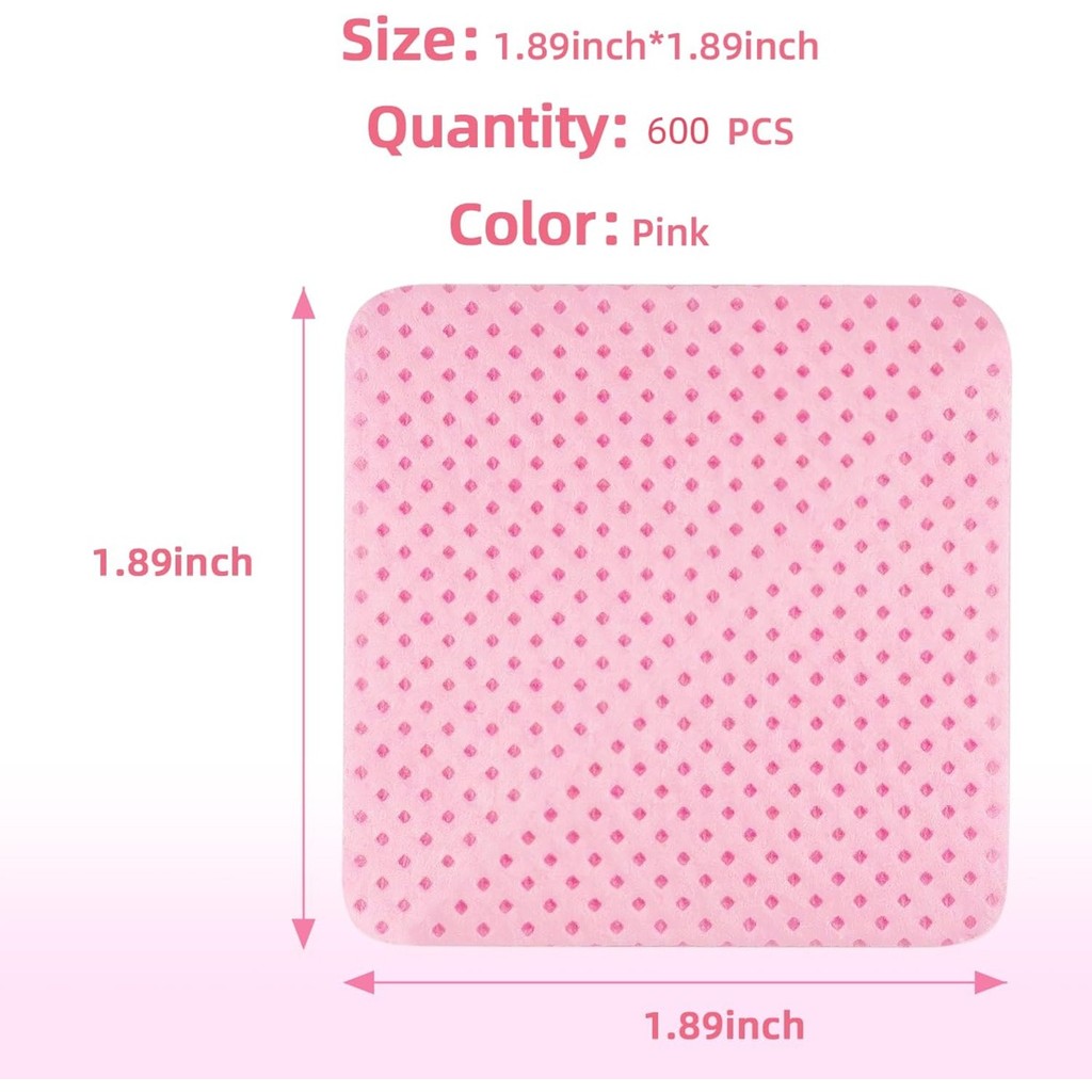 400 PÇS Algodão Prensado Para Limpeza De Unhas, Remoção de Maquiagem, Limpeza Mágica Anti-Fiapos Formato Quadrado