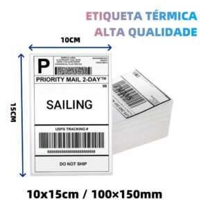500 Etiqueta Térmica Sem Rolo 10×15 /100×150 Formato Resmas