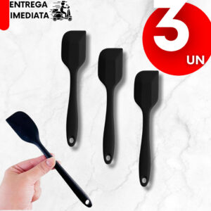 Mini Espátula de Silicone Kit 6/4/3/2/1 Reta Raspador Confeiteiro Pão Duro Confeitaria