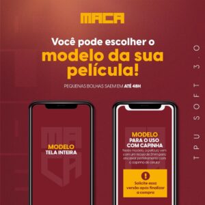 Película de Hidrogel Transparente Compatível iPhone 16/Plus/Pro/ProMax