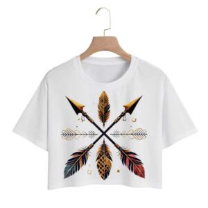 Camisa Cropped T-Shirt Oversize Plus Size Lança Indigena 100% Algodao Lançamento