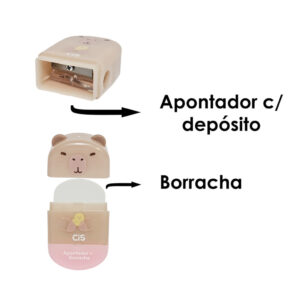 Apontador c/ Depósito c/ Borracha Capivara CIS