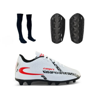 Kit Chuteira De Campo Caneleira e Meião Masculina Com Trava Resistente