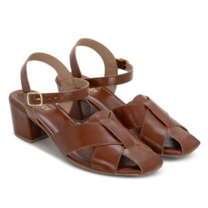 Sandália Feminina Retro Chic Strap Confortável em Napa Sintética Macerata Ref: 7002