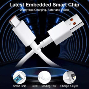 Carregador 120W Turbo Power Xiaomi Cabo 6A Usb com Saída Tipo-C