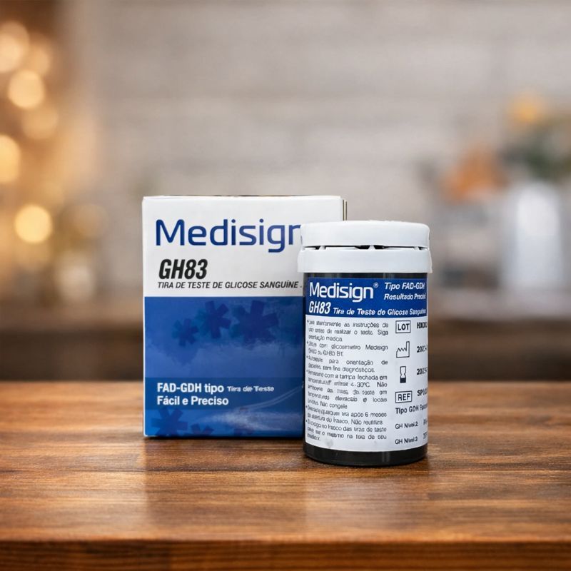 Tira Reagente Glicemia – 50 unidades Compatível MEDISIGN