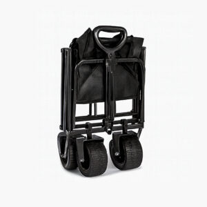 Carrinho Dobrável Reforçado para Transporte ao Ar Livre com Rodas Largas e Médias 4 Rodas Portátil Camping e Praia