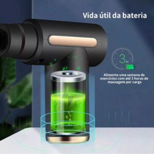 Massageador Muscular Elétrico Profissional de Alta Frequência – Com 4 Cabeças Intercambiáveis