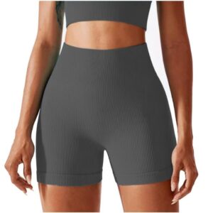 Short Feminino Legging Canelado Meia Coxa Fitness Academia Alta Modeladora