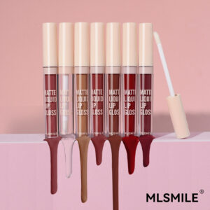 MLSMILE batom líquido à prova d’água e de longa duração, brilho labial hidratante e volumizador, não mancha a xícara.