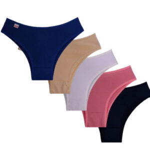 Calcinhas Feminina Básica Lisa Algodão – Não Aperta e Respira Cintura Alta Super Macia Saúde Feminina Cores Lisas