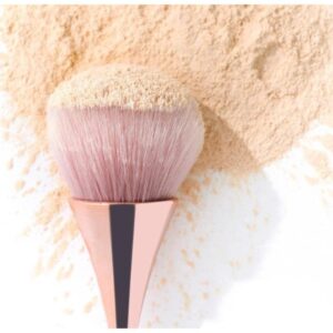 GGUAN Pincel Largo Ouro Rosa para Base Pó Blush Ferramenta de Maquiagem Profissional Muito Macio